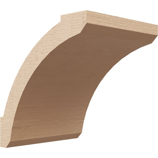 Ekena Millwork 5-inch W x 6-inch D x 6-inch H Lafayette Rough Cedar Woodgrain TimberThane Knee Brace, Primed BRCUR05X06X06LFTRCPR - main